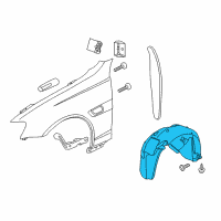 OEM 2013 Chevrolet Caprice Fender Liner Diagram - 92268803