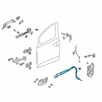 OEM 2018 Honda Odyssey Cable Assembly, Right Front Door Latch Diagram - 72134-THR-A01