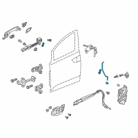 OEM 2022 Honda Odyssey Rod Set, L. FR. Door Latch Diagram - 72153-THR-305