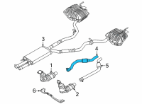 OEM 2020 Ford Police Interceptor Utility Front Pipe Diagram - L1MZ-5G203-R