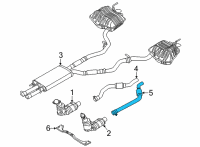 OEM 2021 Ford Police Interceptor Utility Front Pipe Diagram - L1MZ-5G203-W