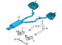 OEM 2020 Ford Explorer Muffler & Pipe Diagram - L1MZ-5230-C