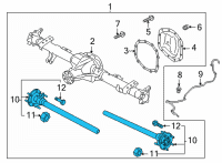 OEM Ford Bronco SHAFT ASY - REAR AXLE Diagram - MB3Z-4234-A