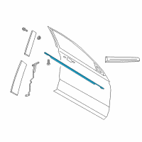 OEM Lincoln Navigator Belt Molding Diagram - JL1Z-7821452-A