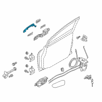 OEM Nissan Exterior Door Handle (Right) Diagram - 80640-9RB0A