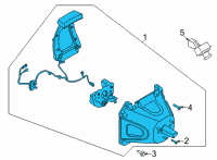 OEM 2022 Ford Bronco BRACKET - SPARE WHEEL CARRIER Diagram - M2DZ-7847076-A