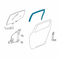 OEM 2003 Chevrolet Impala Channel Asm-Rear Side Door Window Diagram - 10347488