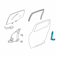 OEM 2004 Chevrolet Impala Channel Asm-Rear Side Door Window Front <Use 1C5L Diagram - 10288321