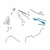 OEM 2019 Nissan Rogue WIPER Assembly Windshield Diagram - 28800-4CC1A