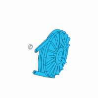 OEM Jeep Wrangler Fan-Radiator Cooling Diagram - 55056642AD