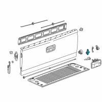 OEM 2018 GMC Sierra 2500 HD Hinge Diagram - 23439650