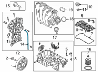 OEM 2021 Hyundai Elantra Guide-Oil Level Gauge Diagram - 26612-2J000