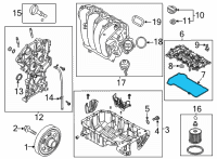 OEM 2021 Hyundai Sonata Gasket-Rocker Cover Diagram - 22441-2JHA0