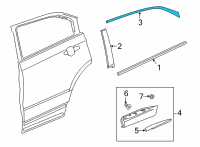 OEM Buick Envision Reveal Molding Diagram - 39116343