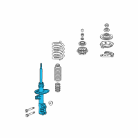 OEM Honda Fit Shock Absorber Unit, Right Front Diagram - 51611-T5R-A04