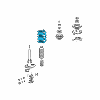 OEM Honda Fit Spring, Front Diagram - 51401-T5R-A03