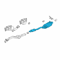 OEM 2009 BMW X3 Rear Exhaust System Diagram - 18-30-3-428-038