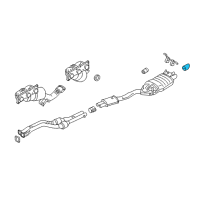 OEM BMW Tailpipe Trim, Chrome Diagram - 18-30-3-425-558