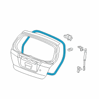 OEM Honda Fit Weatherstrip, Tailgate Diagram - 74440-SAA-023