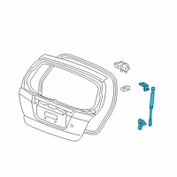 OEM Honda Fit Stay Set, Passenger Side Tailgate Open Diagram - 04741-SAA-010