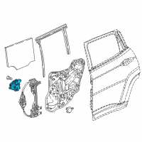 OEM 2021 Jeep Compass Window Regulator Motor Diagram - 68292086AA