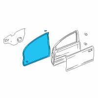 OEM 2002 Honda Civic Weatherstrip, R. FR. Door Diagram - 72310-S5S-E01