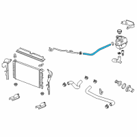 OEM 2008 Pontiac G6 Radiator SURGE TANK Inlet Hose Diagram - 22698701