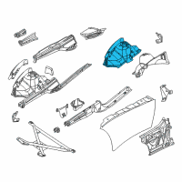 OEM 1996 BMW Z3 Section Of Left Front Wheel Housing Diagram - 41-14-8-401-313