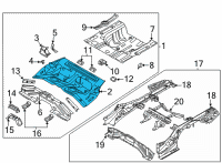 OEM 2022 Hyundai Sonata Panel Assembly-Rear Floor, FRT Diagram - 65511-L1010