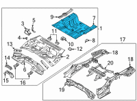 OEM Kia K5 Panel Assembly-Rear FLOO Diagram - 65513L3000