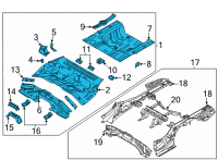 OEM Kia K5 Panel Assembly-Rear FLOO Diagram - 65510L3000