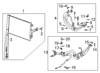 OEM GMC Sierra 1500 AC Line Seal Diagram - 13579649