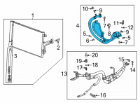 OEM 2021 Cadillac CT4 Front AC Hose Diagram - 84557785