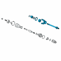 OEM 2020 Honda Accord Shaft Assembly, Half Diagram - 44500-T6C-J00