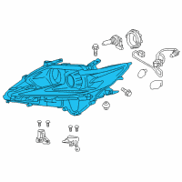 OEM 2016 Lexus ES350 Headlamp Unit Assembly, Right Diagram - 81140-33A50