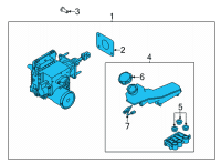 OEM Hyundai Santa Fe INTEGRATED ELECTRIC BOOSTER Diagram - 58500-CL400