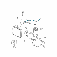 OEM Cadillac CTS Radiator Surge Tank Inlet Hose Assembly Diagram - 25740127