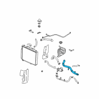 OEM 2004 Cadillac CTS Radiator Coolant Outlet Pipe Assembly Diagram - 9230985