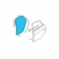 OEM Hyundai Weatherstrip Assembly-Rear Door Side LH Diagram - 83130-2L200