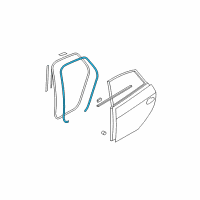 OEM 2012 Hyundai Elantra Weatherstrip-Rear Door Body Side RH Diagram - 83120-2L200