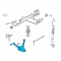 OEM 2008 Cadillac DTS Rear Suspension Control Arm Assembly Diagram - 25820031