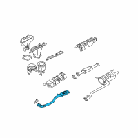 OEM 2001 Kia Optima Front Muffler Assembly Diagram - 2861038156