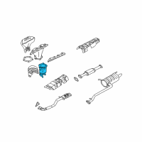 OEM 2004 Kia Optima Catalyst Case Assembly Diagram - 2853038770