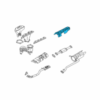 OEM 2003 Hyundai XG350 Panel-Heat Protector, Center Diagram - 28791-38010