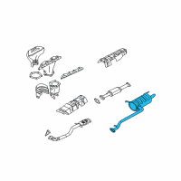 OEM 2001 Kia Optima Main Muffler Assembly Diagram - 287003C800