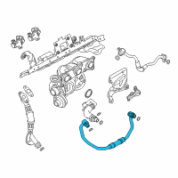 OEM BMW X6 Line, Feed, Cooling, Turbocharger Diagram - 11-53-7-558-901