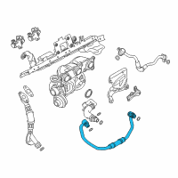 OEM BMW 740Li Line, Feed, Cooling, Turbocharger Diagram - 11-53-7-558-901