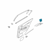 OEM 2015 Infiniti Q40 Rear Power Window Switch Assembly Diagram - 25421-JK40D