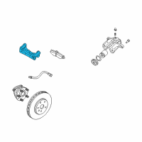 OEM Cadillac CTS Bracket, Rear Brake Caliper Diagram - 89047767