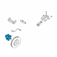 OEM 2006 Cadillac SRX Hub & Bearing Diagram - 89047639